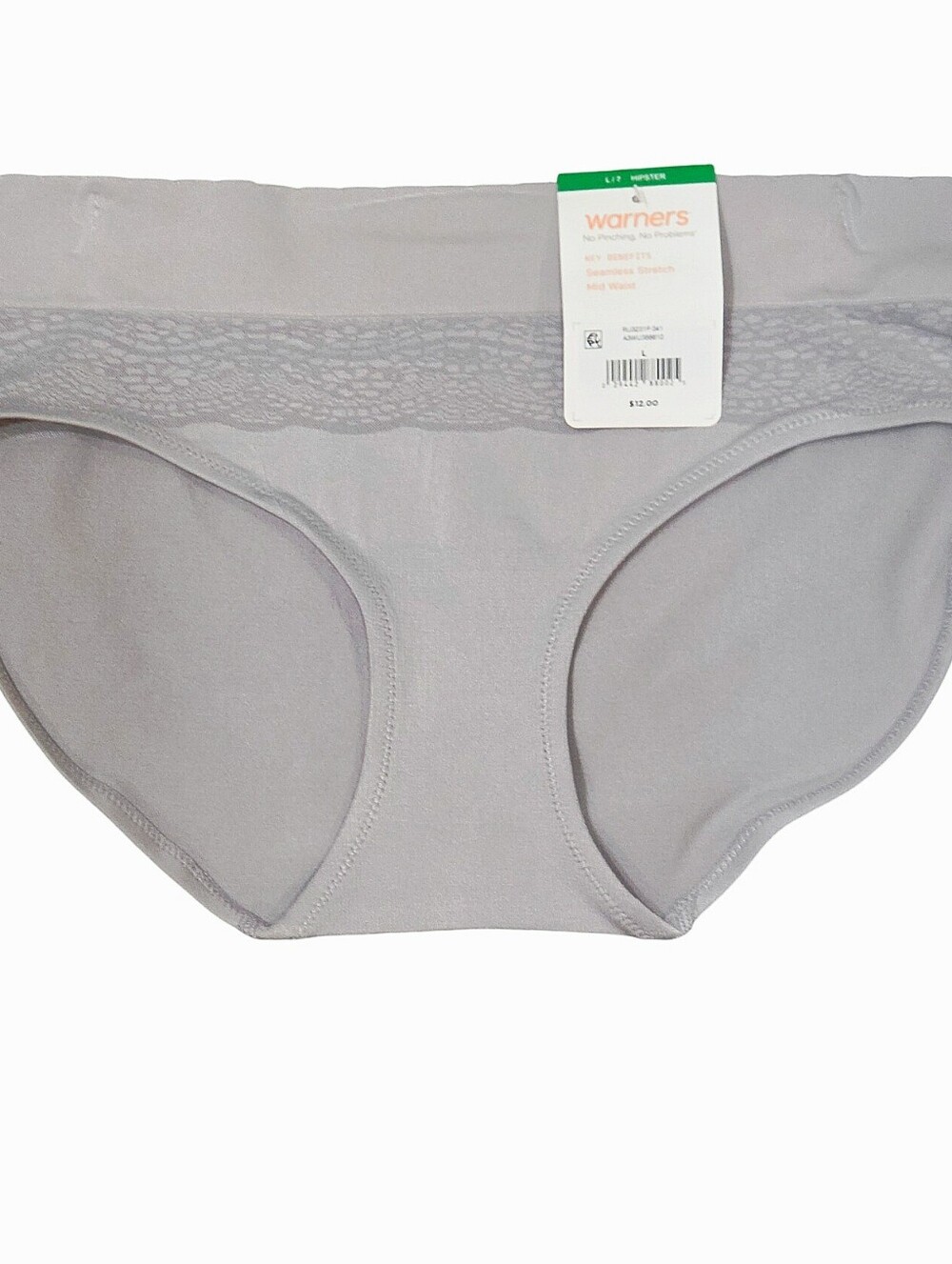 Warner's Cloud 9 Seamless Hipster Panties- Grey